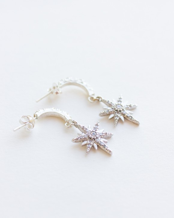 Silver Star Earrings