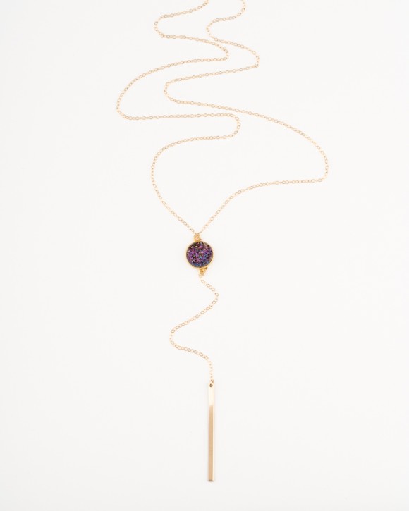 Stone Lariat Necklace