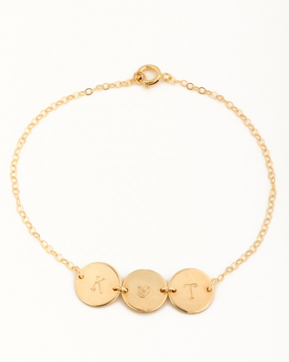 Bracelet with initials for her store