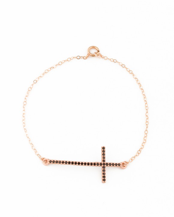 Rose Gold Cross Bracelet • Cross Jewelry