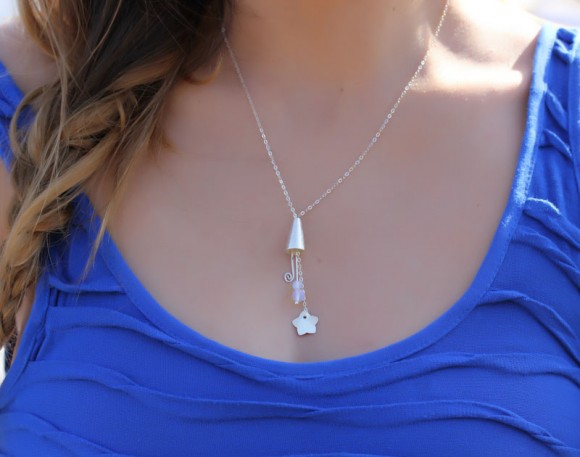 Moonstone Necklace, Silver Moonstone Necklace / Star Necklace, Charm Necklace / Gemstone Necklace, Bridesmaid Necklace | "Moonstone Star"