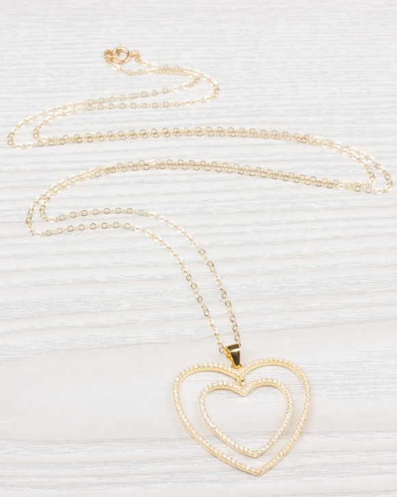 Long Heart Necklace