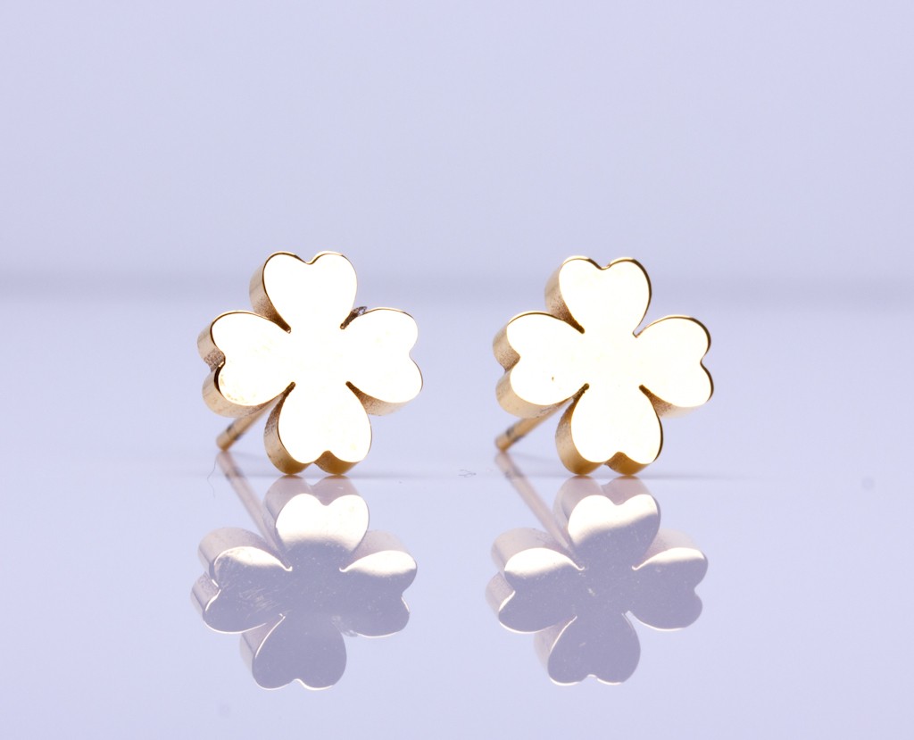 rose gold silver earrings