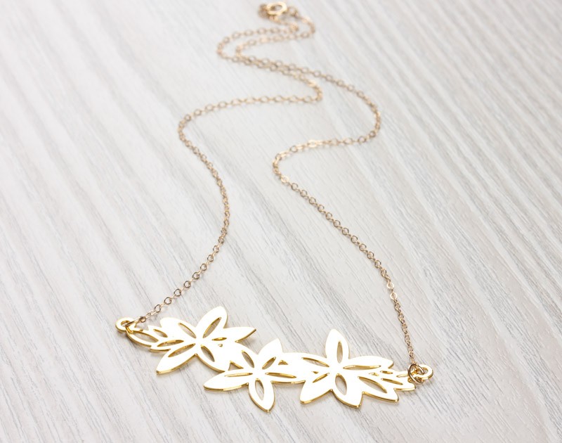 Flower Statement Necklace • Lilly Necklace