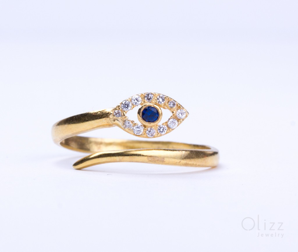 Evil eye ring real cheap gold