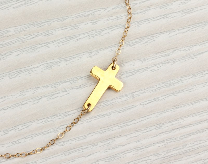 Faith Necklace / Sideways Cross Necklace | Sideways Cross