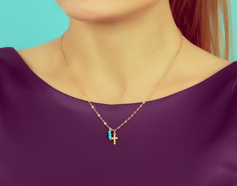 Turquoise Necklace / Mother Gift | Tiny 