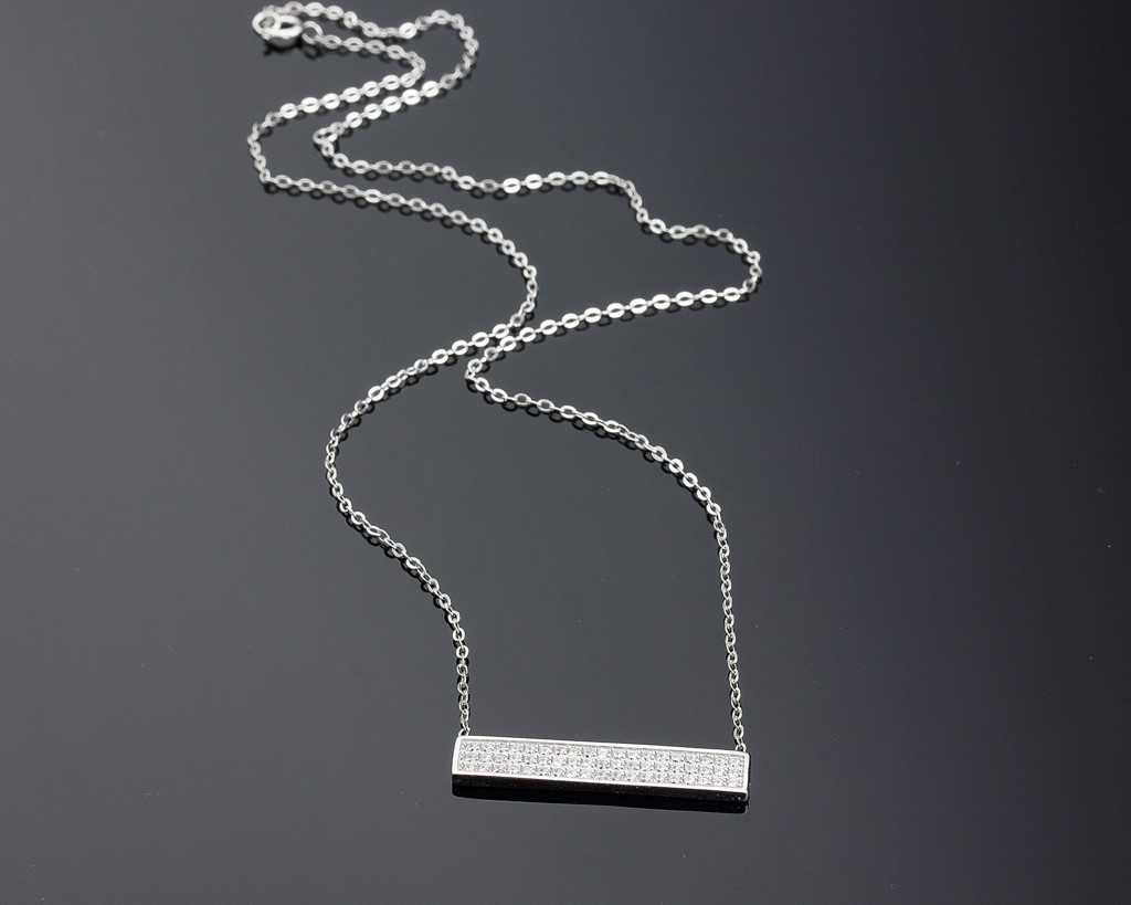 Bar Necklace CZ Bar Necklace