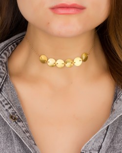 Disc Choker Necklace