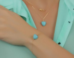 I Love You To The Moon And Back Bracelet / Turquoise Jewelry | Hebe