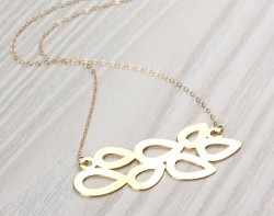 Gold Leaf Necklace • Statement Necklace