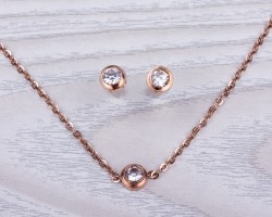 Layered Necklace Bridesmaid Sets - Necklace Earrings Set