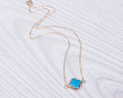 Turquoise Necklace / Long Gold Necklace | Musica