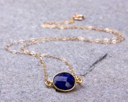 Lapis Lazuli Necklace • Bridesmaid necklace