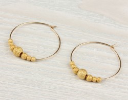 Wide Gold Hoop Earrings / Big Gold Hoop Earrings | Iris2