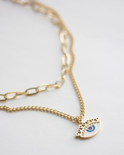 Evil Eye Layered Necklace