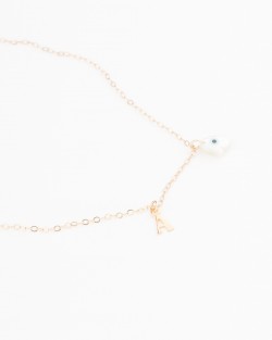 Evil eye anklet personalized with initial