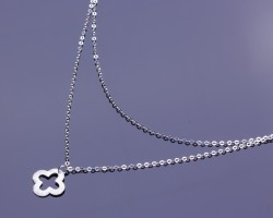 Sterling Silver Clover Necklace - Lucky Necklace