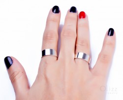 Fashion Silver Ring / Gold and Silver Band Ring | Paeon