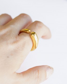 Gold Open Dome Ring