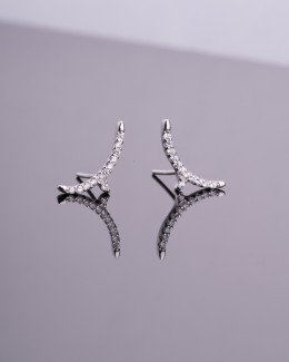 Gold Silver Earrings Long Post Hoop Pearl Stud Olizz Silver Stud Earrings