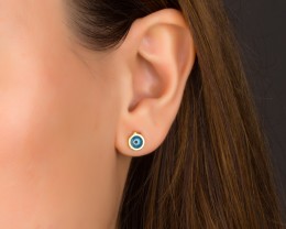 Evil Eye Stud Earrings / Tiny Post Earrings