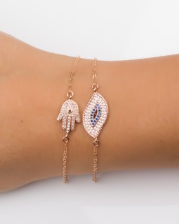 Gold Evil Eye Bracelet - Rose Gold Bracelet