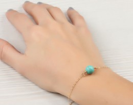 Gemstone Bracelet / Turquoise bracelet | Calydonian