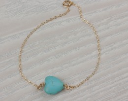I Love You To The Moon And Back Bracelet / Turquoise Jewelry | Hebe
