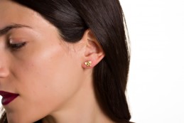 Rose Gold Stud Earrings / Minimalist Gold Jewelry | Leto