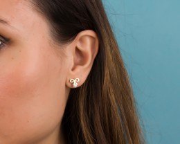 Tiny Post Earrings / Bow Studs | Python