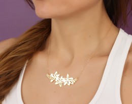 Flower Statement Necklace • Lilly Necklace