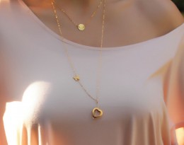 Heart Necklace • Gold Long Necklace