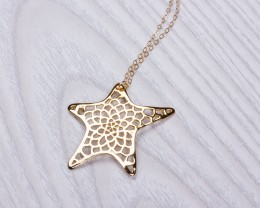 Gold Star Necklace, Long Necklace / 14k Gold Filled, Layered Necklace / Star Necklace, Best Friend Gift, | "Metope"