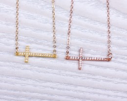 Sideways Cross Anklet