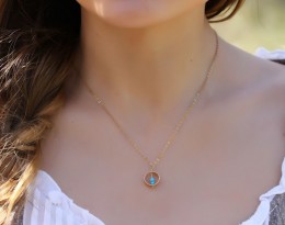 Turquoise Circle Necklace / Ring Necklace | Rhode
