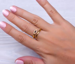 CZ Gold Ring / CZ Silver Ring / Evil Eye Ring | Beroe