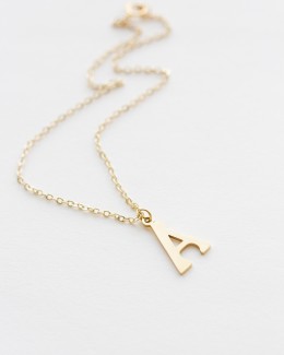 Gold Initial Necklace