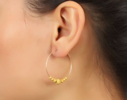 Wide Gold Hoop Earrings / Big Gold Hoop Earrings | Iris2