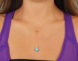 Lariat Necklace / Turquoise Necklace | Deliades