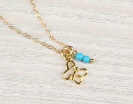 Turquoise Necklace / Butterfly Necklace | Nephele