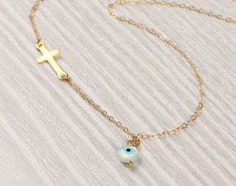 Evil Eye Necklace / Gold Filled Necklace | Stilbe