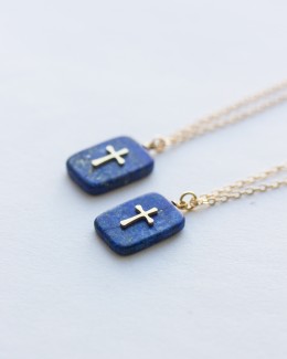 Lapis Cross Pendant