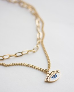 Evil Eye Layered Necklace