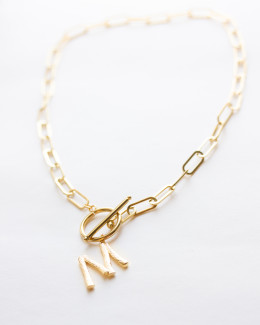 Toggle Initial Necklace