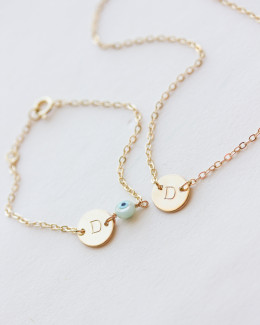 Matching Necklace Bracelet Set for Mother and Daughter