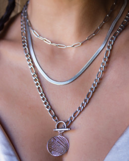 Silver Toggle Necklace