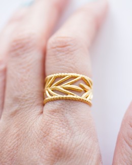 Leaf Band Ring