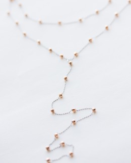 Rose Gold Dew Drop Necklaces Set