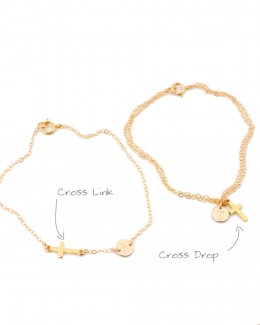 Personalize your necklace or bracelet by adding a cross or a clover or an infinity charm